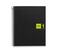 Miquelrius Mr basicos Bloc 1 2654-colore, format a5, épaisseur : 80 feuilles, cuadricula polypropylène, couleur : vert