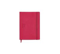 MIQUELRIUS MR22977 - Agenda Annuel 2027, Magenta, Format Plus 155 x 213 mm, 1 Jour Par Page, Back To Basics, Couverture Similicuir, Reliure Cousue, Fermeture Élastique, Papier 100 g/m², FR/EN