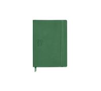 MIQUELRIUS MR22978 - Agenda Annuel 2027, Vert, Format Plus 155 x 213 mm, 1 Jour Par Page, Back To Basics, Couverture Similicuir, Reliure Cousue, Fermeture Élastique, Papier 100 g/m², FR/EN