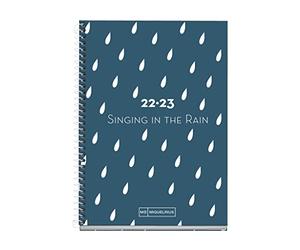Miquelrius MR26185 Agenda Septembre 2022 juin 2023 Jour Page Taille active 11,7 x 17,4 cm Bilingue : espagnol, anglais School Bleu pluie