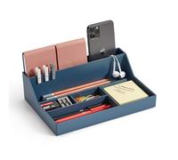 Miquelrius - Organisateur de bureau, Bleu, 250 x 175 x 72 mm, 6 Compartiments, Résistant, Idéal pour le bureau et les documents