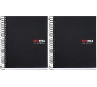 Miquelrius Petite 4 Sujet Spiral ordinateur portable, Noir, Graph/Quad pages (11,4 x 15,2 cm) (Lot de 2)