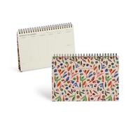 Miquelrius - Planificateur hebdomadaire pour organiser vos tâches, avec espace pour notes, planificateur non daté avec 88 feuilles de 80 g/m², double spirale noire, papier ivoire avec agenda