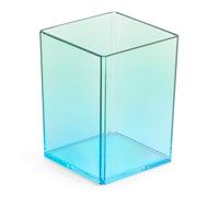 Miquelrius - Pot à crayons 75 x 101 x 75 mm, seau pour bureau, bureau, étude, rangement d'outils et organisateur, en polystyrène, dégradé bleu/vert