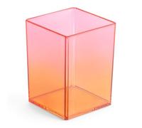 Miquelrius - Pot à crayons 75 x 101 x 75 mm, seau pour bureau, bureau, étude, rangement d'outils et organisateur, en polystyrène, dégradé orange/rouge