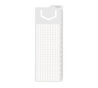 Miquelrius Règle marque-page 15 cm avec bloc-notes adhésives quadrillées 50 x 125 mm, 32 feuilles pour agendas, cahiers et planification quotidienne, Plan&Mark XL quadrillage