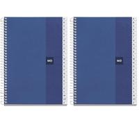 Miquelrius - Répertoire alphabétique, 100 feuilles de 70 g/m², Grille 5x5 mm, Couverture cartonnée plastifiée, Format 152 x 210 mm, Petits carreaux, Fournitures de bureau (Lot de 2)
