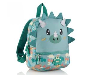 Miquelrius - Sac à dos pour enfant de maternelle Mini 6L, scolaire recy vec double compartiment, double poignée, carte d'identité, fermeture de sécurité, retour à l'école, 21 x 10 x 28 cm, Dino