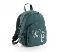 Miquelrius - Sac à dos scolaire double compartiment, nylon recy apacité 12 L, poignées ergonomiques, poches pour bouteille et organisateur, sac à dos pour enfants, 350 x 255 x 160 mm, vert