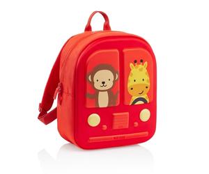 Miquelrius - Sac à dos scolaire pour enfant de 10 l, recy ompartiment principal, double poignée, identification, fermeture de sécurité, retour à l'école, 24,5 x 12 x 30,5 cm, bus stop rouge