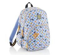 Miquelrius - Sac à dos scolaire primaire triple 27L, recyclé, 3 compartiments, poches latérales, base renforcée, adaptable au chariot, porte-clés, retour à l'école, 28 x 16,5 x 41 cm, Square It