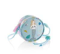 Miquelrius - Sac bandoulière, sac petite sirène avec un compartiment, fermeture éclair, cordon réglable et système de sécurité, sac pour enfant 110 x 110 x 40 mm, petite sirène, bleu ciel, 110 x 110 x