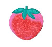 Miquelrius Tapis de Souris antidérapant, Accessoire de Bureau, diamètre 200 mm, matériau Polyester pour Glissement Doux, Tapis Rond avec Base en Caoutchouc, Souris Fraise