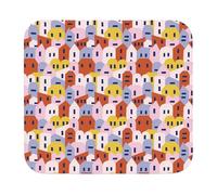 Miquelrius Tapis de Souris antidérapant, Accessoire de Bureau Scolaire ou de Bureau, Taille 200 x 200 mm, matériau Polyester, Tapis carré avec Base en Caoutchouc, Mousepad Village