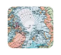 Miquelrius Tapis de Souris antidérapant, Accessoire de Bureau, Taille 200 x 200 mm, matériau Polyester à Glissement Doux, Tapis carré avec Base en Caoutchouc, Souris Mappemonde