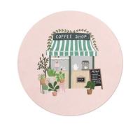 Miquelrius Tapis de Souris, Taille ø200 mm, matériau Polyester à Glissement Doux, Base Ferme en Caoutchouc pour Une Prise Ferme, Collection Coffee Shop