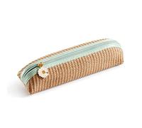 Miquelrius - Trousse de rangement ovale, dimension 215 x 60 x 58 mm, fermeture éclair, collection Raphia Garden