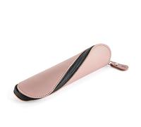 Miquelrius - Trousse Ovale en Similicuir avec Fermeture éclair incurvée pour Ouverture Plate, Rangement Crayons ou Accessoires, 200 x 50 x 50 mm, Infinity Rose