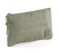 Miquelrius - Trousse rembourrée en Polyester Imitation Tissu avec poignée et Patch en Silicone, Hydrofuge pour Accessoires de Papeterie ou Maquillage, 205 x 120 mm, Kaki