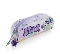 Miquelrius - Trousse Scolaire, avec Compartiment, fabriquée avec des Bouteilles recyclées, Fermeture éclair, organisez Votre matériel Scolaire pour la rentrée Scolaire, Le Wake Up, Lavande, Trousse