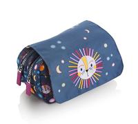 Miquelrius - Trousse Scolaire Double avec Couvercle, fabriquée avec des Bouteilles recyclées, Fermeture éclair, organisez Votre matériel Scolaire pour la rentrée Scolaire, Mini Lion, Bleu, Trousse