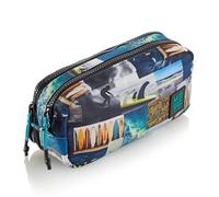 Miquelrius - Trousse Scolaire, Double Trousse, fabriquée avec des Bouteilles recyclées, Fermeture éclair, organisez Votre matériel Scolaire pour la rentrée Scolaire, Le Surf, Multicolore, Trousse