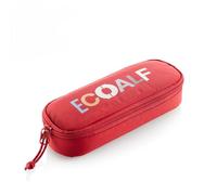 Miquelrius - Trousse Scolaire Ovale, Trousse avec Fermeture éclair, Nylon recyclé, Un Compartiment, Trousse pour Crayons, stylos et Accessoires, 205 x 45 x 60 mm, Rouge