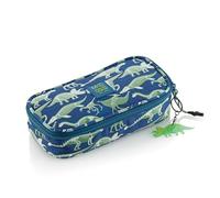 Miquelrius - Trousse Scolaire Ovale, Trousse recy de Grande capacité avec Fermeture éclair, Rabat Organisateur, poignées en Tissu, Retour à l'école, 22 x 11,5 x 5,5 cm, Fossil