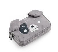 Miquelrius - Trousse scolaire rectangulaire, fermeture éclair en plastique résistant, poignée métallique, trousse de 210 x 120 x 45 mm, trousse avec oreilles de chien, gris, 210 x 120 x 45 mm, Trousse