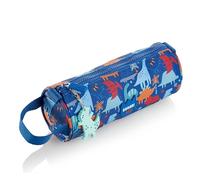 Miquelrius - Trousse Scolaire Ronde, fabriquée avec des Bouteilles recyclées, Fermeture éclair, Organisez Votre matériel Scolaire pour la rentrée Scolaire, Dino Dude