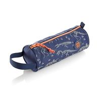 Miquelrius - Trousse Scolaire Ronde, fabriquée avec des Bouteilles recyclées, Fermeture éclair, Organisez Votre matériel Scolaire pour la rentrée Scolaire, Dino World