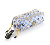 Miquelrius - Trousse Scolaire Triple Organisateur, Trousse recyclée avec 3 Compartiments, Poches internes, poignées de Corde, Porte-clés Forget Me Not, Retour à l'école, 21 x 7 x 9 cm, Square It