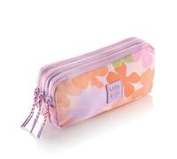 Miquelrius - Trousse Scolaire Triple rectangulaire, Trousse recy avec 3 Compartiments, Fermetures éclair en Plastique, poignées de Corde, Retour à l'école, 21 x 7,5 x 10,5 cm, Aquarelle