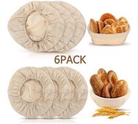 Mir de Fermentation Ovale/Rond de 9/10 Pouces pour Gâteaux, Outil de Cuisine, Doublure de Gril, 6 Pièces 10inch