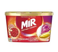 Mir - Lessive Capsules Couleurs - Raviveur - Formule 3en1 - Couleurs - Fibres - Fraîcheur- Nettoie avec Soin- Couleurs Ravivées - Fibres Lissées - Anti-Bouloche - Pour Toutes les Couleurs - 20 Lavages