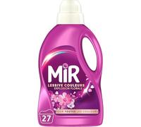 Mir - Lessive Liquide Couleurs - Explosion Florale -Main & Machine - Raviveur - Formule 3en1 - Couleurs - Fibres - Fraîcheur - Nettoie avec Soin - Anti-Bouloche - Pour Toutes les Couleurs - 27 Lavages