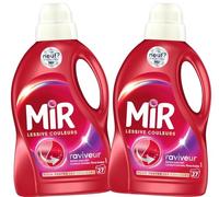 Mir - Lessive Liquide Couleurs Main & Machine Formule Unique 3en1-1.35L - Lot de 2
