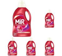 Mir Lessive Liquide Couleurs Main & Machine Formule Unique 3en1, 1.35L (Lot de 5)
