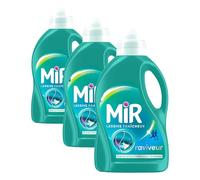 Mir, Lessive liquide fraicheur, Formule unique 3en1, Raviveur lavage après lavage, Neutralise les mauvaises odeurs, Préserve l'elasticité des fibres,Pour textiles synthetiques et techniques,27 lavages