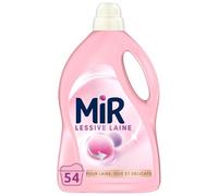 Mir - Lessive Liquide - Lessive Laine - Main & Machine - Raviveur - Formule Unique 3en1 - Douceur - Fibres - Tenue - Toucher Cachemir - Anti-Bouloche - Pour Laine - Soie - Délicats - 54 Lavages