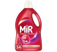 Mir - Lessive Liquide - Lessive Couleurs - Main & Machine - Raviveur - Formule Unique 3en1 - Couleurs - Fibres - Fraîcheur - Nettoie avec Soin - Anti-Bouloche - Pour Toutes les Couleurs - 54 Lavages