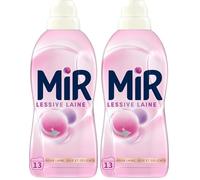 Mir - Lessive Liquide - Lessive Laine - Main & Machine - Raviveur - Formule Unique 3en1 - Douceur - Fibres - Tenue - Toucher Cachemir - Anti-Bouloche - Pour Laine - Soie - Délicats - 13 Lavages