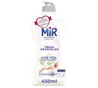 Mir Vaisselle Aloe Vera & Fleur de Coton – Dégraissant – Respect des peaux sensibles – 450 ml