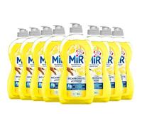 Mir Liquide Vaisselle Bicarbonate & Citron - Lot de 8 x 450ml - Dégraissant Puissant, Fraîcheur Citronnée, Nettoyage Efficace