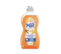 MIR Liquide Vaisselle Bicarbonate Orange Dégraissage Expert à Froid 450 ml - Lot de 4