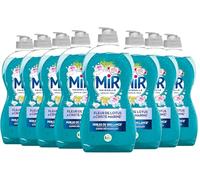 Mir Liquide Vaisselle Fleur de Lotus & Criste Marine - Lot de 8 x 450ml - Dégraissant Puissant, Fraîcheur de Lotus et criste marine, Nettoyage Efficace