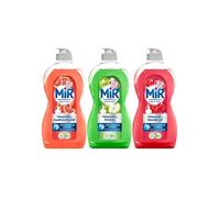 Mir - Liquide Vaisselle - Pack Découverte Vinaigre - Framboise - Pamplemousse - Pomme - 450ml - Lot de 3