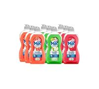 Mir - Liquide Vaisselle - Pack Intensif Vinaigre - Framboise - Pamplemousse - Pomme - 450ml - Lot de 9
