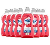Mir Liquide Vaisselle Vianigre & Framboise - Lot de 8 x 450ml - Dégraissant Puissant, Fraîcheur Framboise, Nettoyage Efficace
