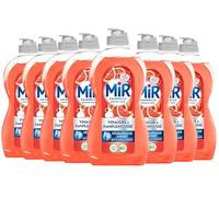 Mir Liquide Vaisselle Vinaigre & Pamplemousse - Lot de 8 x 450ml - Dégraissant Puissant, Fraîcheur Pamplemousse, Nettoyage Efficace